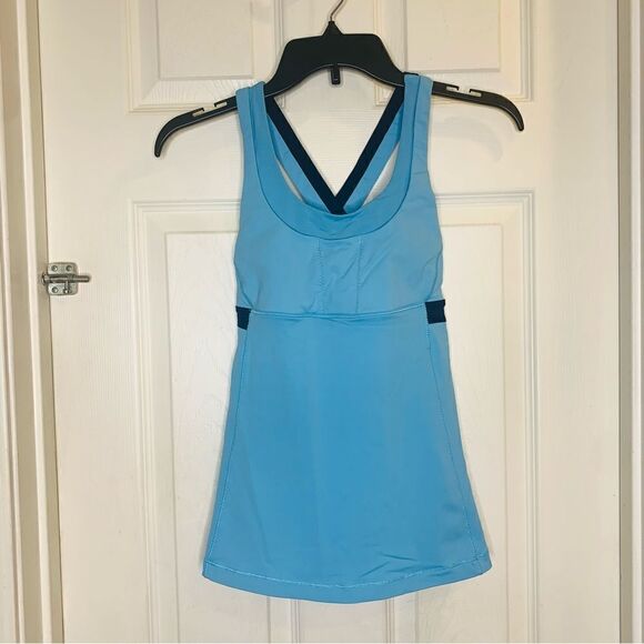 Lululemon Run: Stuff Your Bra Tank II Size 2 Color Blue Moon Inkwell - Picture 1 of 8